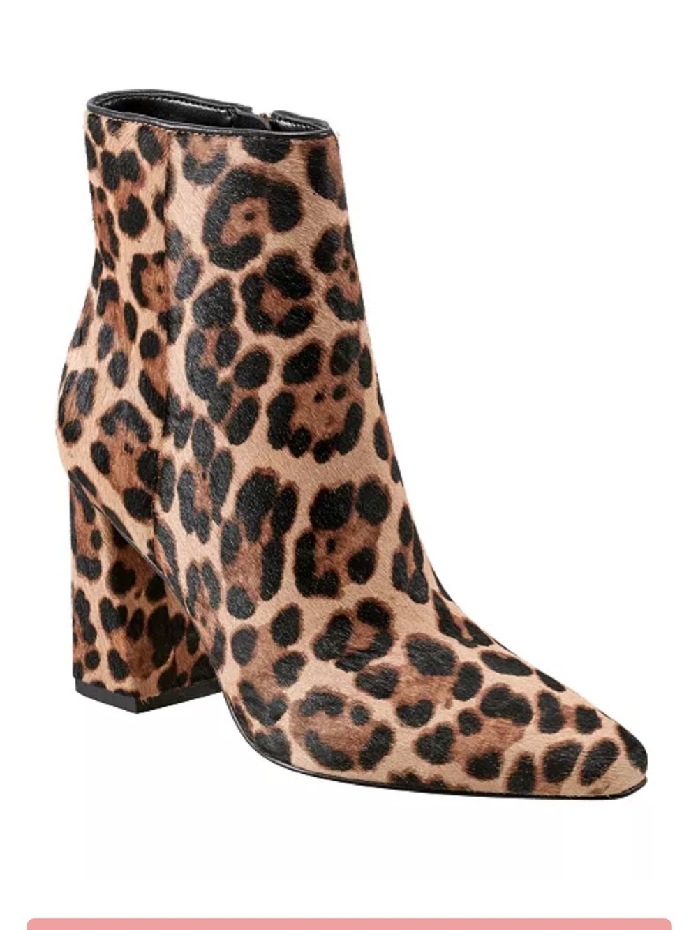 Marc Fisher Yanaraly Faux Leopard Fur Women's Ankle Boots - Brown